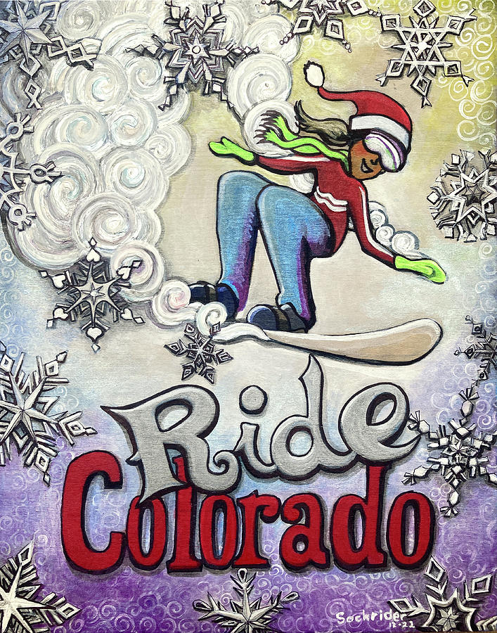 Ride Colorado Painting by David Sockrider