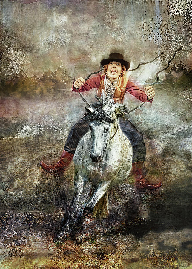 Ride em Cowboy Digital Art by Merrilee Soberg