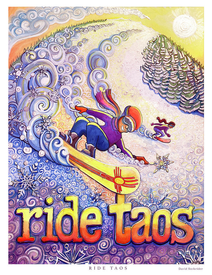 Ride Taos Painting by David Sockrider