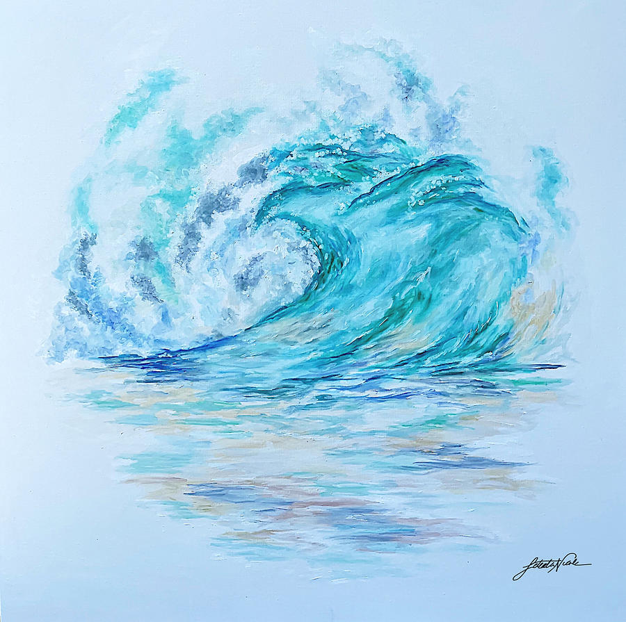 Beach Painting - Ride the Wave by Jeleata Nicole