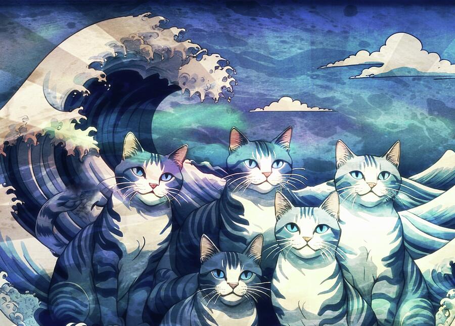 Ride The Waves Digital Art by Ally White Ride The Waves Digital Art by Ally White