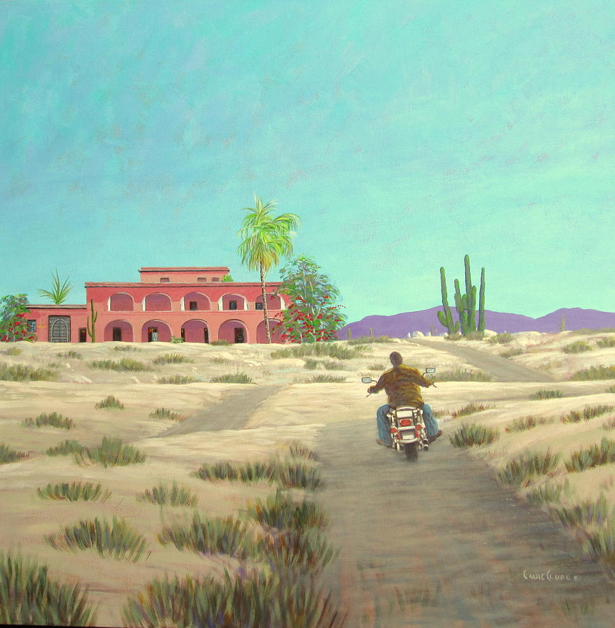 Ride to Hotel California  Painting by Chris MacClure