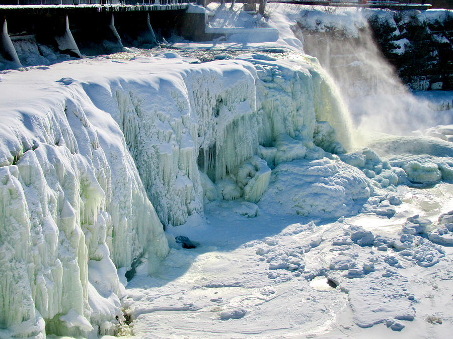 Rideau Falls in Winter Photograph by Stephanie Moore