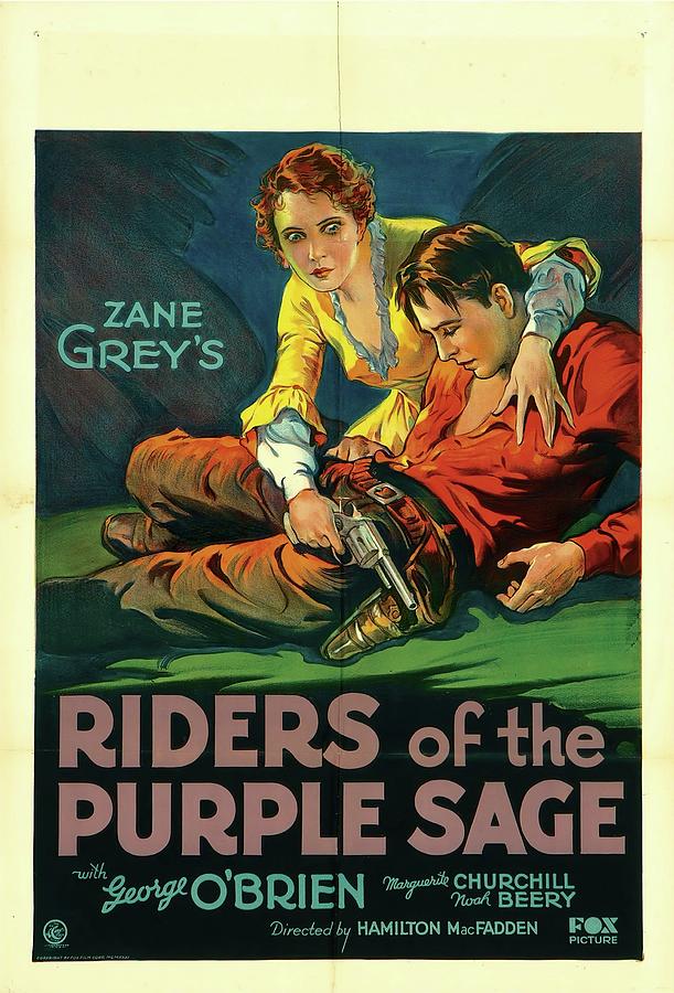 Vintage Mixed Media - Riders of the Purple Sage - 1931 by Movie World Posters