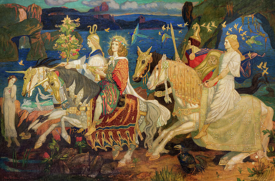 John Duncan Painting - Riders of the Sidhe, 1911 by John Duncan