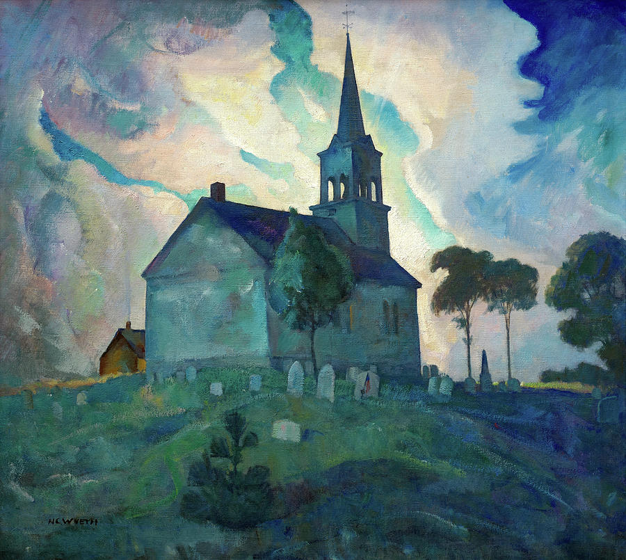 Architecture Painting - Ridge Church, 1936 by Newell Convers Wyeth