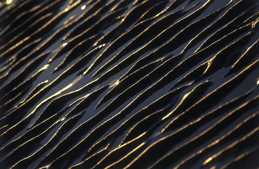 Ridge Patterns on Wet Beach Photograph by Frans Lemmens Ridge Patterns on Wet Beach Photograph by Frans Lemmens
