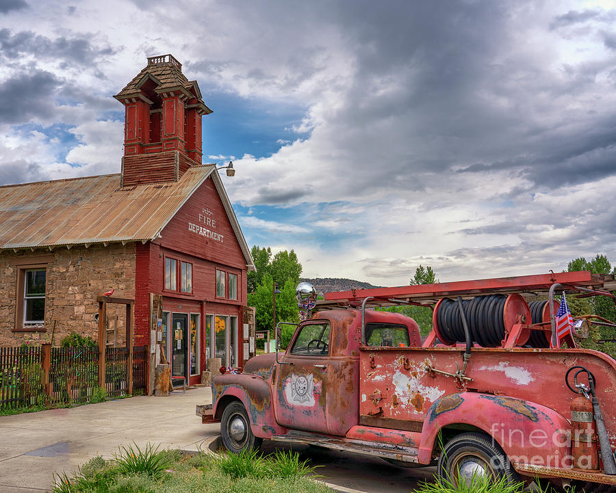 Ridgway Colorado Vintage Fire Truck Photograph by Priscilla Burgers