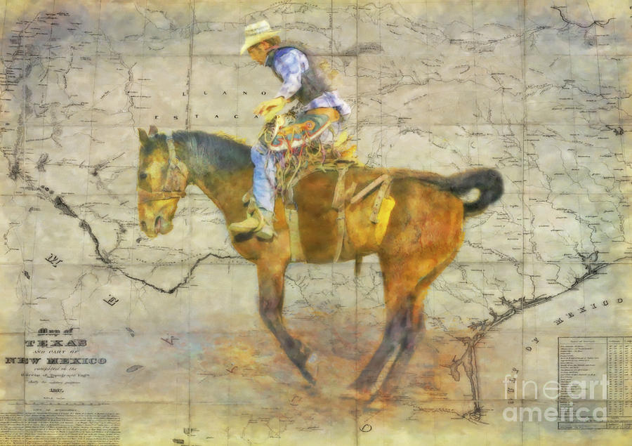 Riding Across Texas Digital Art by Randy Steele