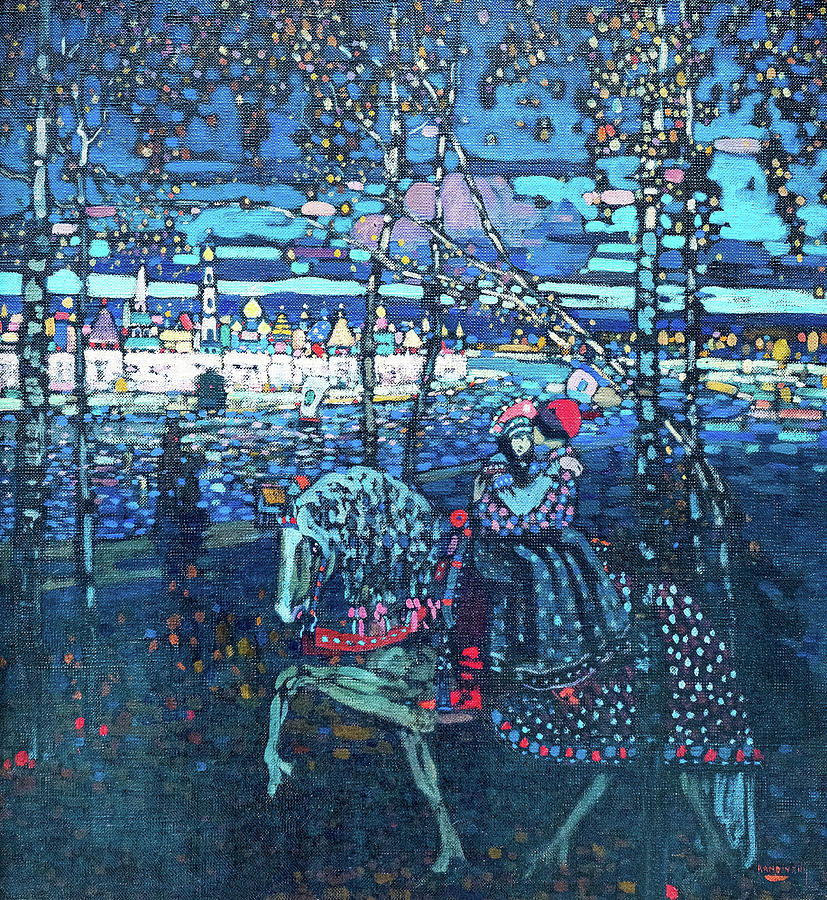 Riding Couple by Wassily Kandinsky Painting by Bob Pardue