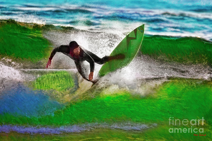Riding Green Wave On My Green Surf Board Photograph by Blake Richards