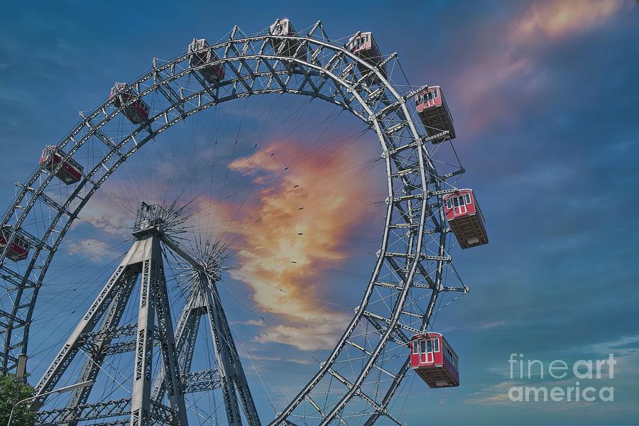 Riesenrad Ferris Wheel, Prater Park, Vienna, Austria Photograph by Philip Preston