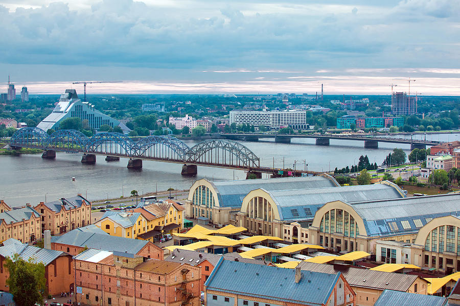 Riga, Latvia, cityscape from Academy of Sciences Photograph by Levranii
