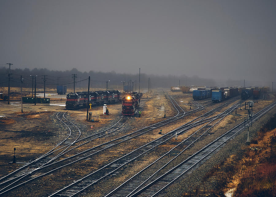 Train Photograph -  Rigby Yard Train Company by Bob Orsillo