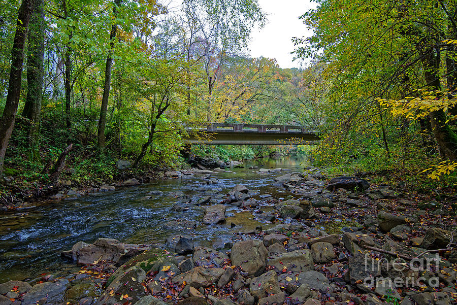 Fall Photograph - Riggs Chapel Bridge by Paul Mashburn