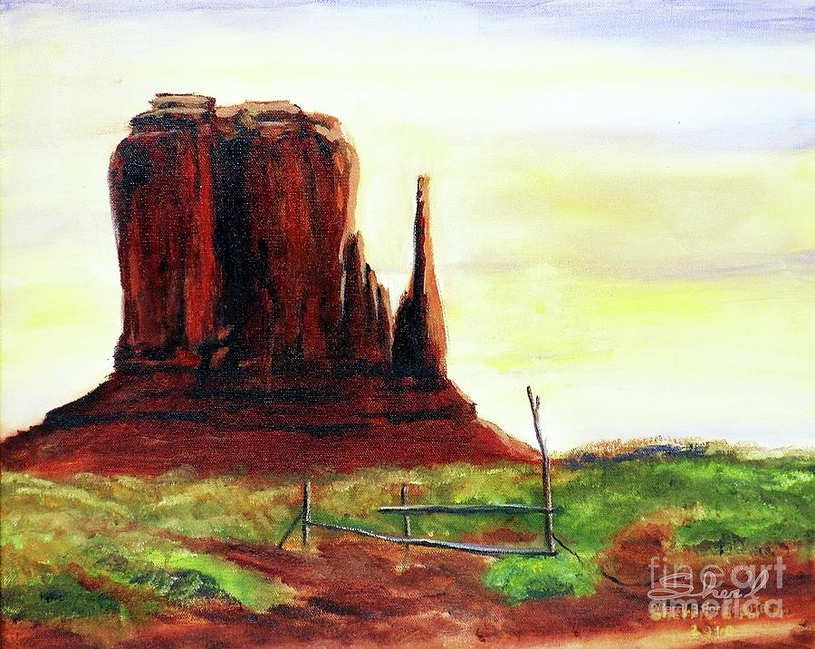 Right Mitten, Monument Valley Painting by Sherril Porter