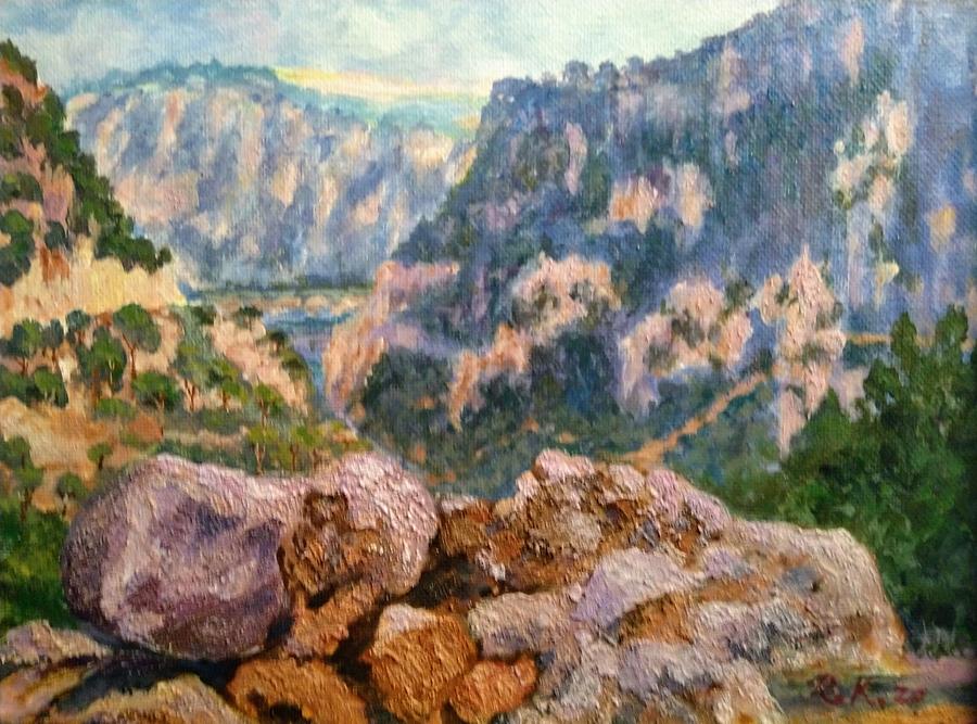 Rigorous Mountain  Painting by Ray Khalife