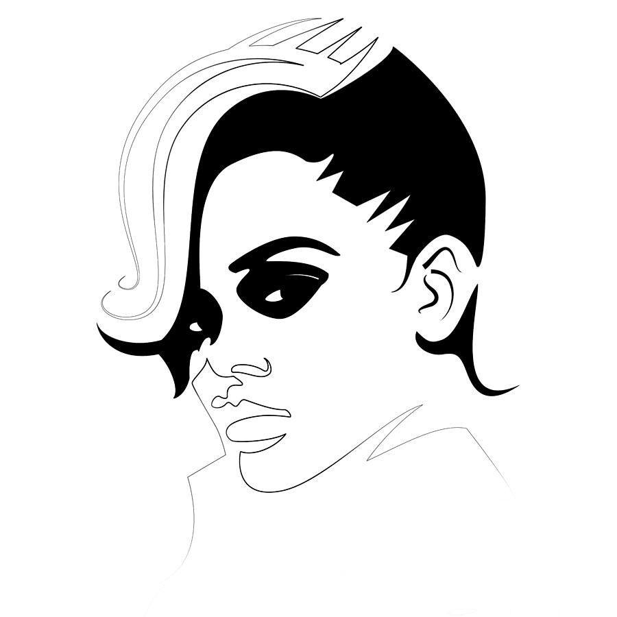 Rihanna I Digital Art by Naxart Studio