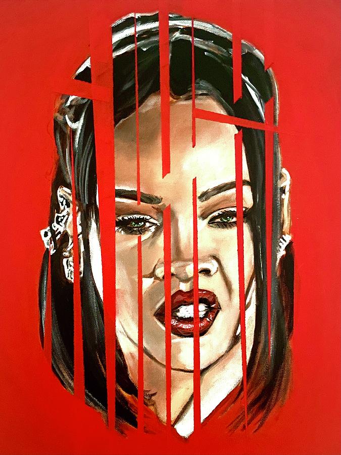 Rihanna Painting - Rihanna - Shuttered Icon Series by Joel Tesch