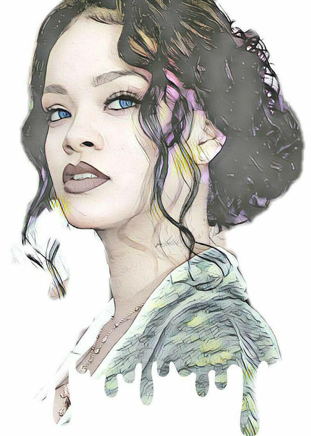 Rihanna Drawing by Wilda Wilda - Pixels