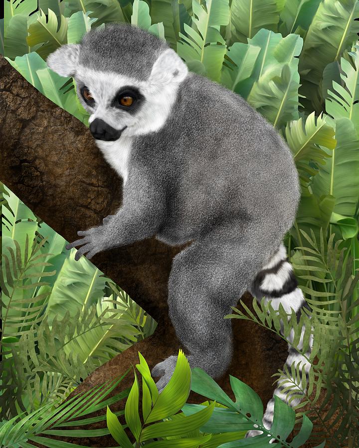 Ring Tailed Lemur Painting by Mark Taylor