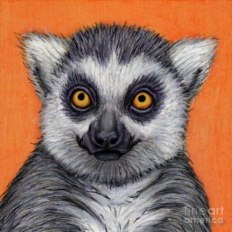 Ring Tailed Lemur Visionary Painting by Amy E Fraser