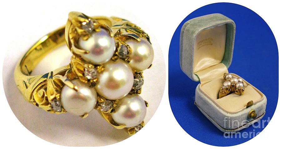 Mothers Day Photograph - Ring Worn by ER w box diptych by GJ Glorijean