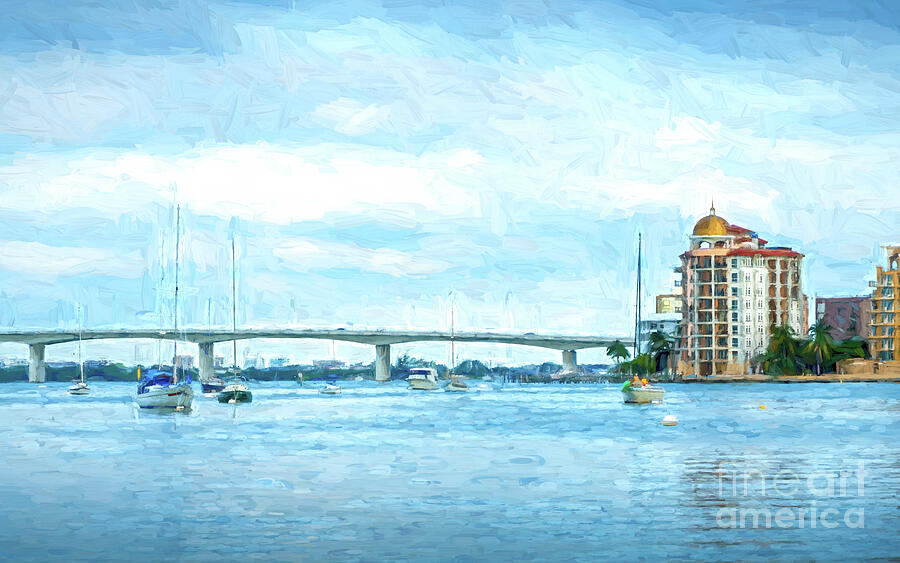 Ringling Bridge, Sarasota, Florida, Impressionism Photograph by Liesl Walsh