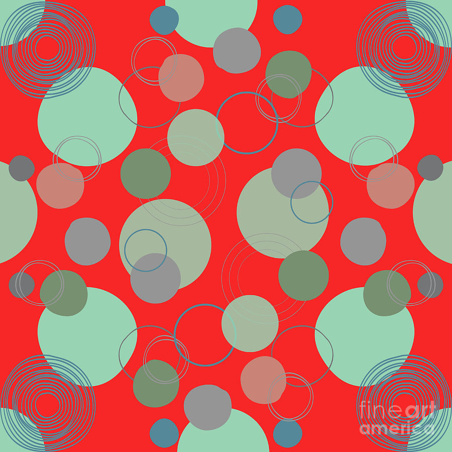 Rings and Circles Pattern Design Digital Art by Christie Olstad
