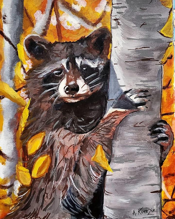 Ringtail  Painting by Amy Kuenzie