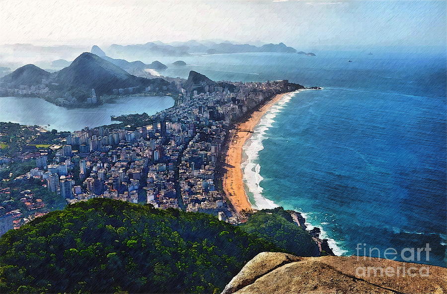 Rio de Janeiro Digital Art by Jerzy Czyz