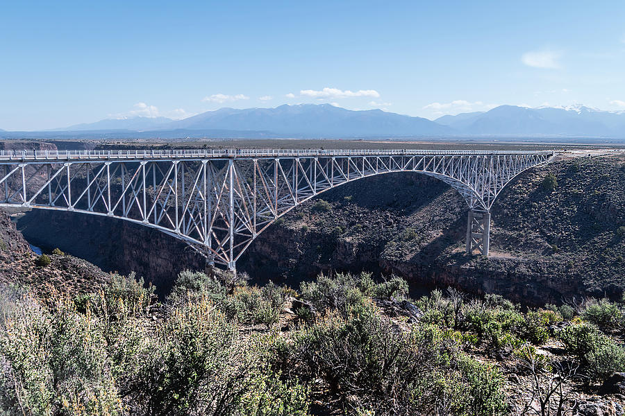 Rio Grande Gorge Bridge Near Taos New Mexico Photograph