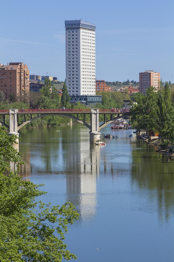 Rio Pisuerga passing through the city of Valladolid, Spain Photograph by James63
