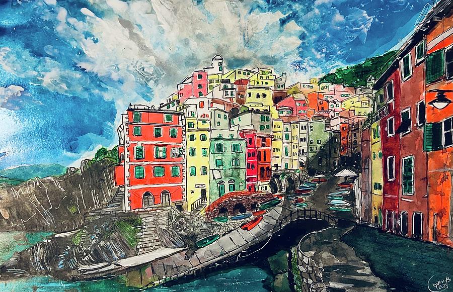 Riomaggiore Painting by Eileen Backman