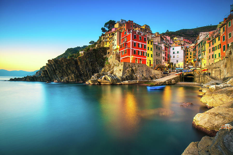 Riomaggiore town, Cinque Terre, Italy Photograph by Stefano Orazzini