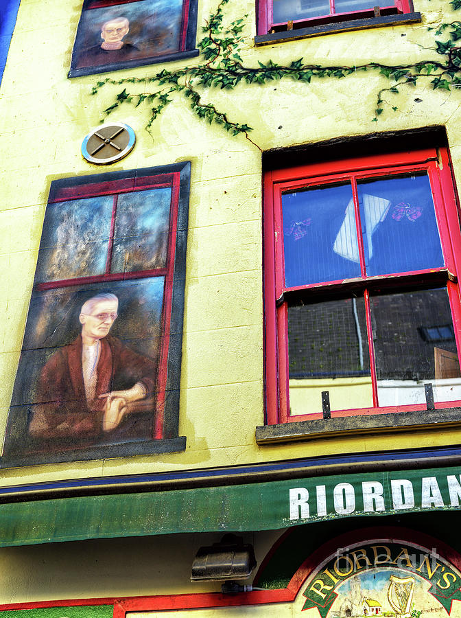 Riordans Cafe Window Art in Galway Photograph by John Rizzuto