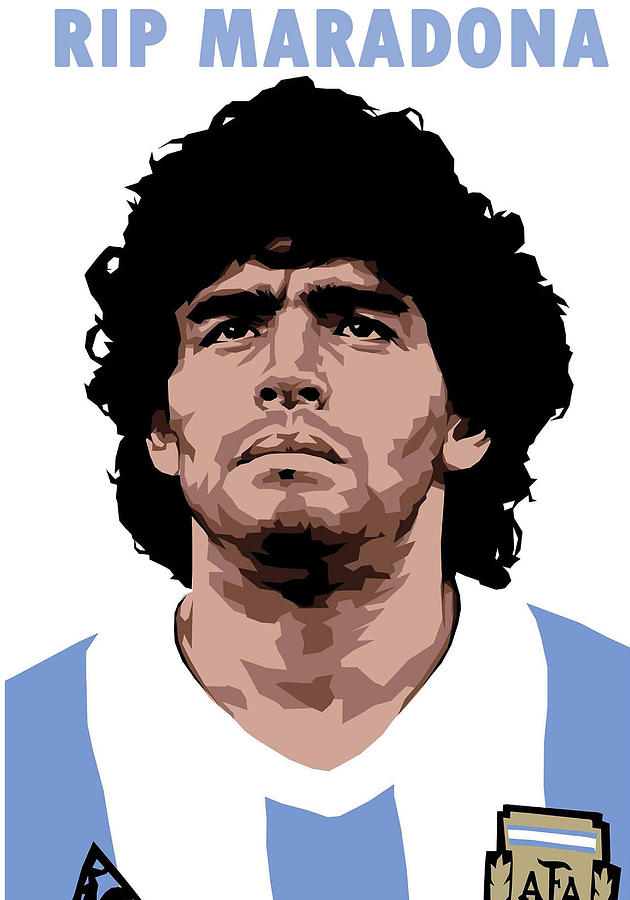 Rip Maradona 2020 Digital Art by Fina008 - Fine Art America