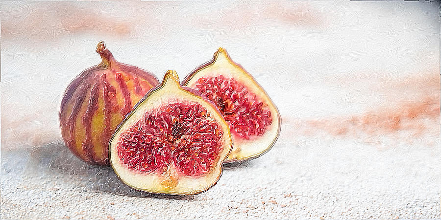 Ripe Fig Still Life figs fig lover and fig tree grower 2 Painting by Tony Rubino