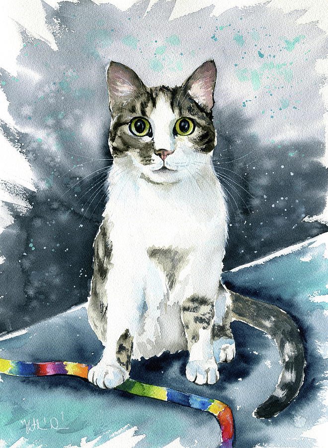 Ripley Cat Painting Painting by Dora Hathazi Mendes