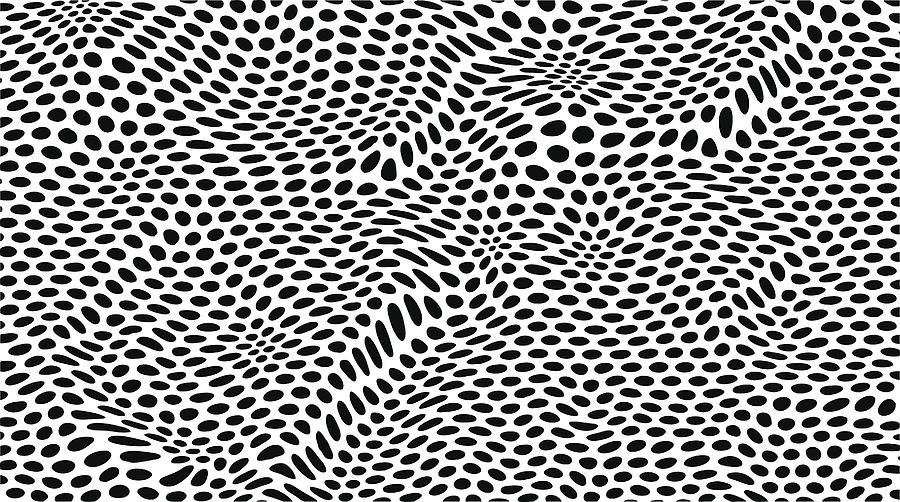 Rippled Dot Halftone Pattern Drawing by GeorgePeters
