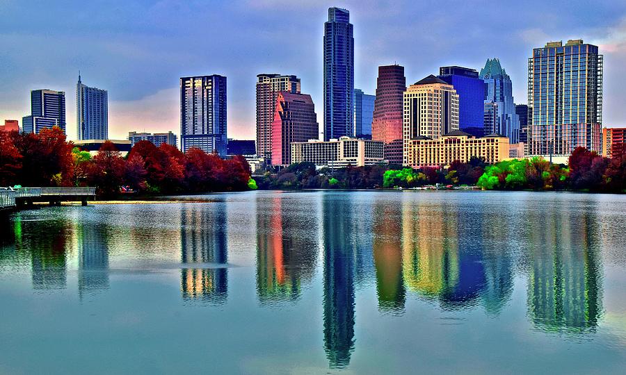 Ripples And Reflection In Austin Photograph