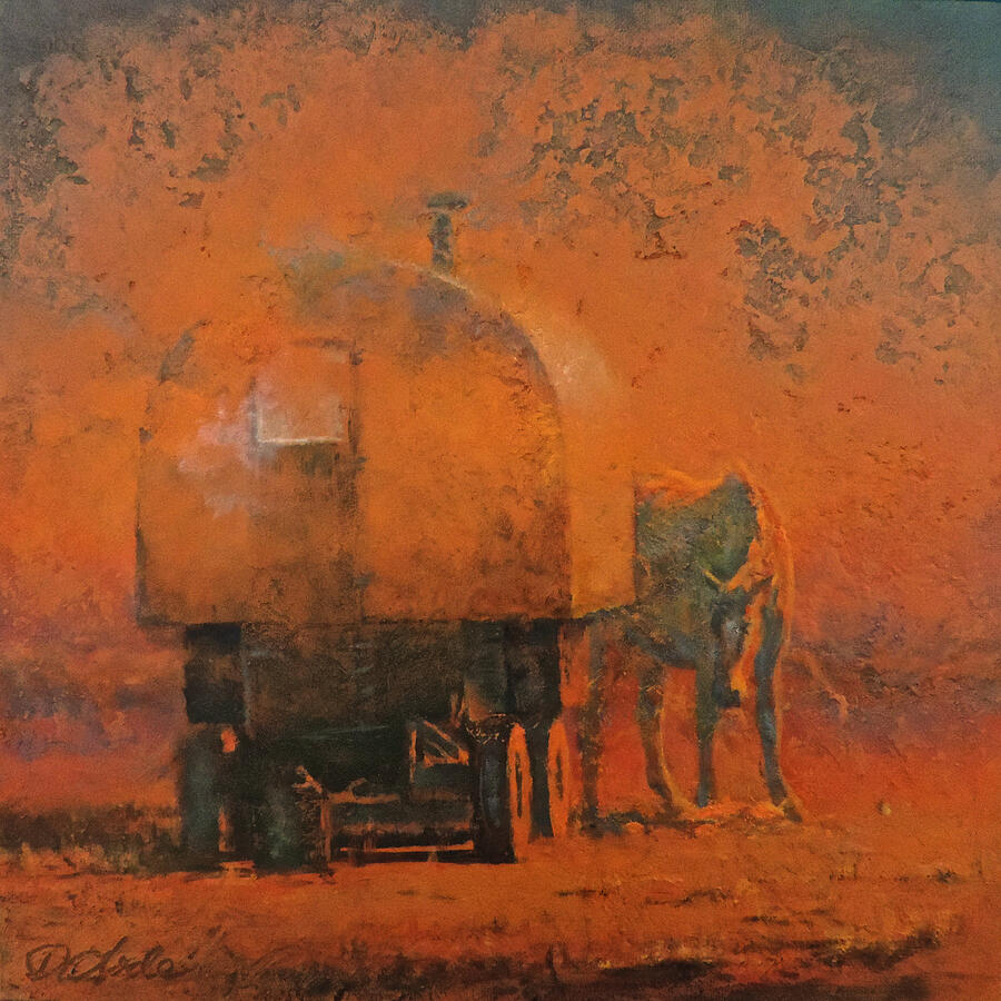 Sheep Wagon Painting - Rise and Shine by Mia DeLode Sheep Wagon Painting - Rise and Shine by Mia DeLode