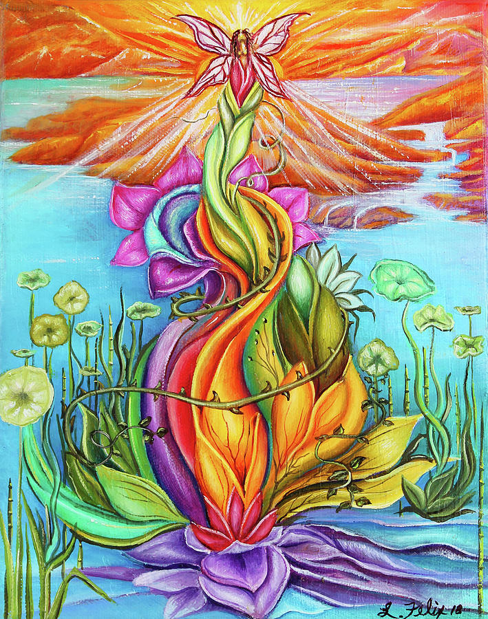 Majestic Landscape Painting - Rise Up by Lori Felix Majestic Landscape Painting - Rise Up by Lori Felix