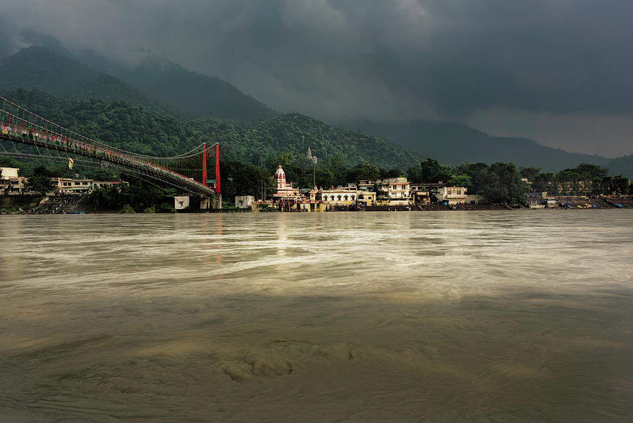 Rishikesh. The sun over the waters Photograph by Rajiv Chopra