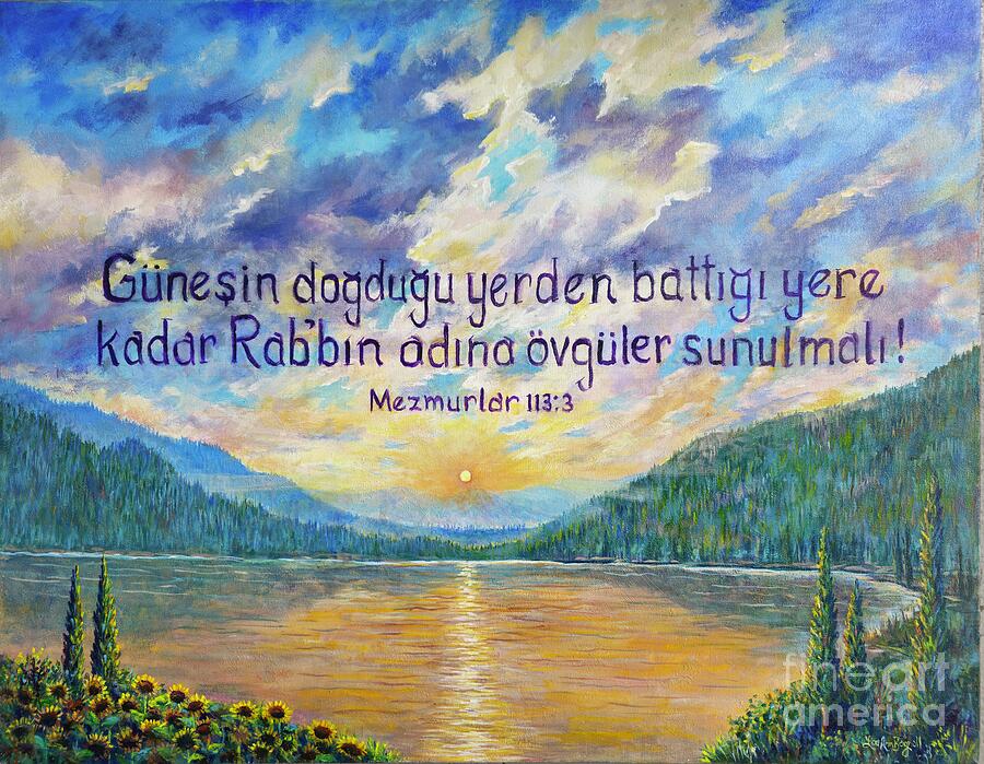 Rising of the Sun  with verse Painting by Lou Ann Bagnall