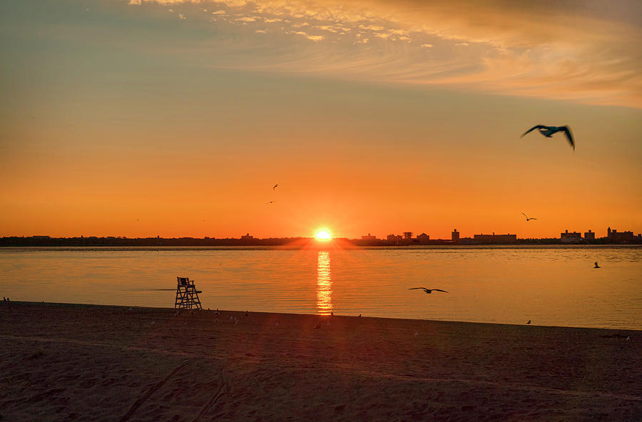 Rising Sun At South Beach Art Photo Photograph