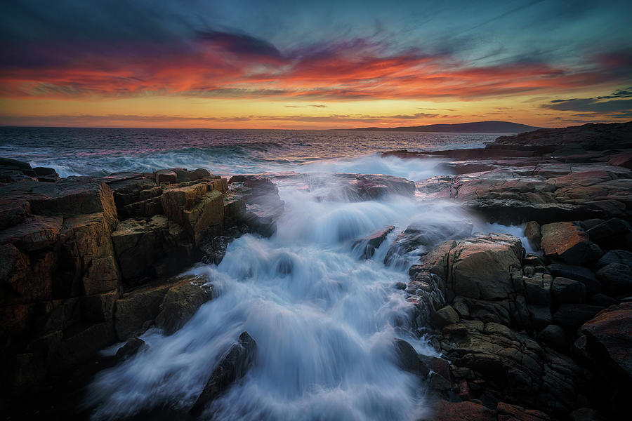 Rising Tide at Schoodic Point Photograph by Rick Berk - Fine Art America