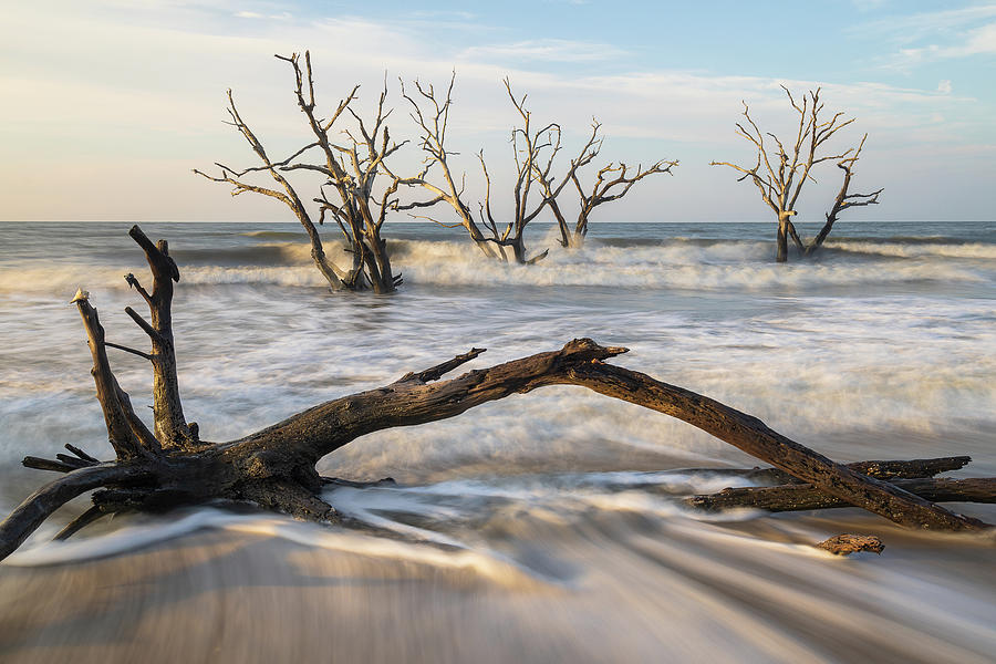 Rising Tide Boneyard Beach Botany Bay Plantation  Photograph by Donnie Whitaker