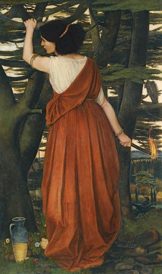 Rispah The Daughter Of Aiah Drawing by John Roddam Spencer Stanhope ...