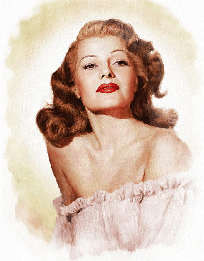 Rita Hayworth Painting Digital Art by Beltschazar - Fine Art America